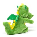 Groene knuffel draak, ca. 18 cm, polyester