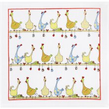 Set of 2 terry towel kitchen towel chicken rod 50 x50 cm