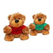 Beer met Shirt Beterschap 16cm Rood