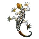 Wall hanger Gecko Glary made of metal, colorful splendor...