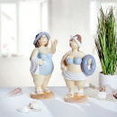 Strand dames" beeldje set van 2, polyresin,...