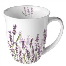 Tasse Lavendel, ca. 10 x 10,5 cm, Porzellan