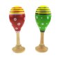 Set van 2 Mini Muziek Rammelaars Maracas in Groen of Rood
