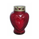 Graf lamp hart "Charles" H 17,5 cm, rood