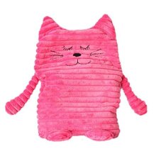 Wärmetier Katze, pink, 17 x 26 cm, Füllung herausnehmbar…