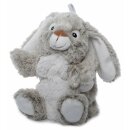Hånddukke kanin grå - hvid 22 cm