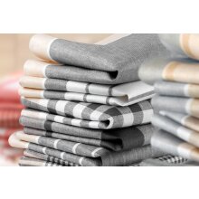 Lot de 3 torchons HL "Campagne" 50x70 Anthracite