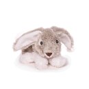 Bunny Hasi knuffel liggend grijs gevlekt 14 cm