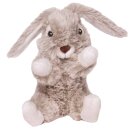 Lapin Hasi Doudou assis gris chiné 15 cm