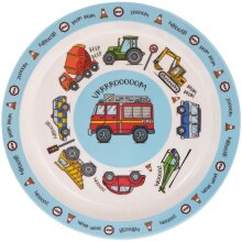 Kinderteller Bunte Fahrzeuge