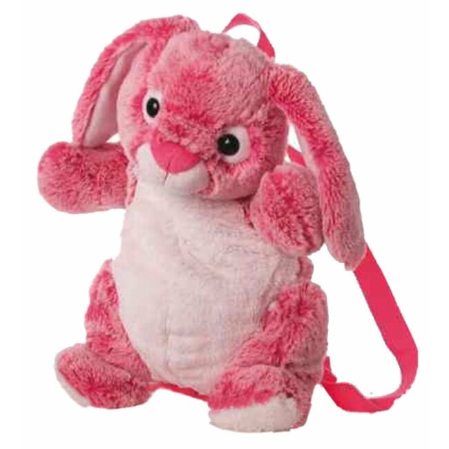 Børnehave-rygsæk, kanin, pink/hvid, ca. 33 x 18 cm