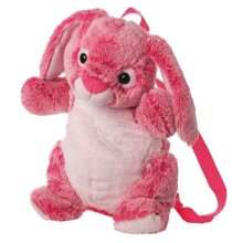 Sac à dos pour lécole maternelle, lapin, rose/blanc, env. 33 x 18 cm