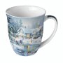 Winterliche Porzellantasse „Evening Skating“ 0,4 l – Fine Bone China