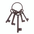 Antik nøglering i støbejern, ca. 9 x 4 x...