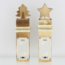 LED Säule Rentier 2er-Set aus Holz,...