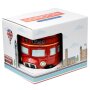 London Doppeldecker Bus Tasse aus Dolomit, roter Becher im englischen Design