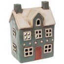 Village Pottery Traditionelles Haus, Teelichthalter aus...