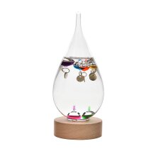Galileo Thermometer tropfenförmig mit schwebenden Libellen 21 cm Temperaturanzeige