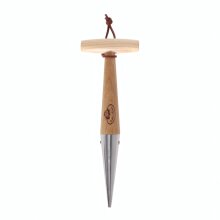 Planthout roestvrij staal met houten handvat