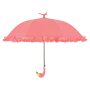 Regenschirm Flamingo mit pinken Rüschen