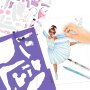 TOPModel DANCE Malbuch mit Schablonen, Stoff-Vorlagen und Sticker, bunter Spielspaß ab 6 Jahren