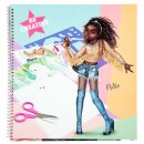 TOPModel POPSTAR Malbuch mit 60 abwechslungsreichen Seiten, Schablonen und Stickern