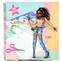 TOPModel POPSTAR Malbuch mit 60 abwechslungsreichen Seiten, Schablonen und Stickern