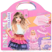 TOPModel Dress Me Up Collage B Stickerbuch als Handtasche, 20 Modelseiten und 7 Stickerbögen
