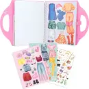 TOPModel Dress Me Up Collage B Stickerbuch als Handtasche, 20 Modelseiten und 7 Stickerbögen
