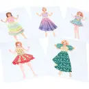 TOPModel Dress Me Up Collage B Stickerbuch als Handtasche, 20 Modelseiten und 7 Stickerbögen