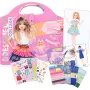 TOPModel Dress Me Up Collage B Stickerbuch als Handtasche, 20 Modelseiten und 7 Stickerbögen