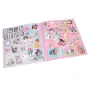 TOPModel Stickerworld KITTY and DOGGY Malbuch, 20 illustrierte Seiten + 3 Doppelseiten mit Stickern