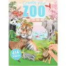 Create your Zoo, Malbuch mit 414 Stickern rund um das...