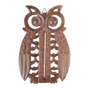 Thermomètre motif hibou en fonte