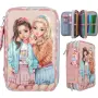 Federtasche Team Teddy in Rosé, TOPModel Federmappe mit Bärchen Anhänger