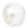 Decoratieve schaal met 3 kerstballen, zilveren kerstaccessoires met mooie ornamenten