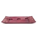 Decorative bowl with 3 balls red-brown with festive ornaments and details for Christmas, weddings and co.