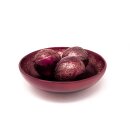 Bowl with 3 balls red-brown, stylish decorative bowl with...