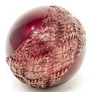 Bowl with 3 balls red-brown, stylish decorative bowl with festive details for Christmas, weddings and birthdays