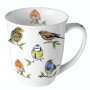 Porzellantasse „Bird Species White“ 400 ml – Fine Bone China mit Vogelillustrationen