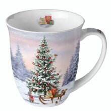 Porzellantasse „Winter Animals“ 400 ml – Fine Bone China mit winterlichem Motiv