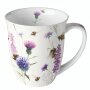 Porzellantasse „Bumblebees in the Meadow“ 400 ml – Fine Bone China mit Blumen- und Hummelmotiv