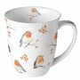Porzellantasse „Robin Family“ 400 ml – Fine Bone China mit Rotkehlchen-Motiv