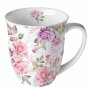 Porzellantasse „Josephine“ 400 ml – Fine Bone China mit romantischem Rosenmotiv