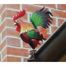 Gutter figure rooster colorful 44 cm