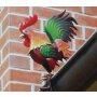 Gutter figure rooster colorful 44 cm